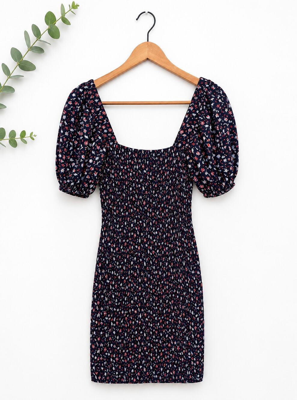 Urban Outfitters Ruched Puff Sleeve Floral Dress Size S Cottagecore Prairie Sexy